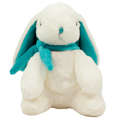 Мягкая игрушка Кролик Lapkin21 см белый/бирюзовый