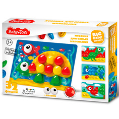 Набор ДТ Мозаика для самых маленьких Черепашка d 40/5 цв 32 эл BABY TOYS 03582 Десятое королевство