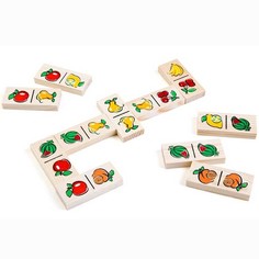 Домино "Фрукты-ягоды", деревянное, 28 деталей Томик