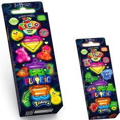 Набор ДТ Неоновое Тесто для лепки FLUORIC 7 цв. /АльянсТрест/ Danko Toys