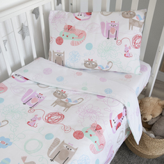 Постельное белье La Notta в кроватку для новорожденного Кошкин дом