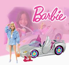 Игровой набор кукла Barbie Extra Doll HHN08 Светлые волосы и Машина мечты Barbie HDJ47