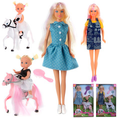 Кукла, Defa Lucy, "Прогулка на пони", с аксессуарами, цвет микс