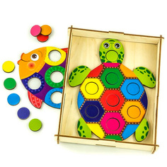 Дер. Сортер-мозаика Рыба и черепаха 067301 Сибирский сувенир