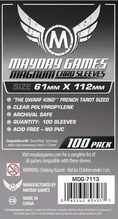 Протекторы для настольных игр Mayday Magnum Dwarf King French Tarot 61x112 - 100 штук