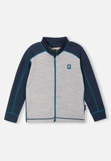 Свитшот детский Reima Villanen, синий; серый, 92