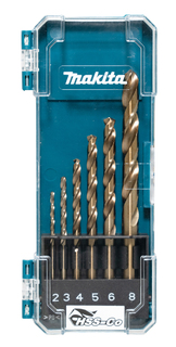 Набор сверл HSS-Co 6 шт. (2,3,4,5,6,8 мм) Makita D-75758