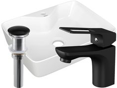 Раковина накладная со смесителем (прямоугольная BAU+ смеситель Cerama Black, выпуск) Bauedge