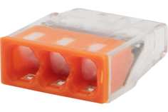 Экспресс-клемма строительно-монтажная СМК 2273-243 3-проводная 0.5-2.5кв.мм с пастой (блис Rexant