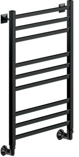 Полотенцесушитель водяной Ника MODERN ЛМ-5 80/40 RAL9005 черный матовый комплект Nika