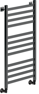 Полотенцесушитель Ника MODERN ЛМ-6 100/50 RAL9005 черный матовый Nika