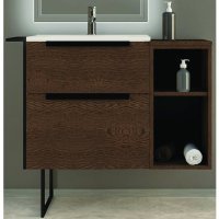 Тумба под раковину Cezares Urban 74 55158 подвесная Frassino scuro без ножки и боковой пол