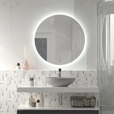 Зеркало для ванной с сенсором,холодной подсветкой Reflection Hoop D800