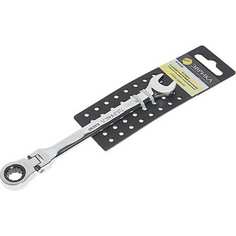 ЭВРИКА Ключ комбинированый трещоточный шарнирный 14мм на держателе ER-61014H