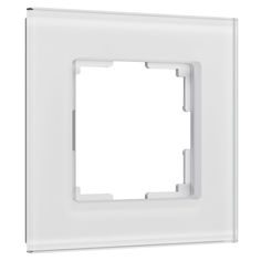 Рамка для розетки / выключателя на 1 пост Werkel W0013101 Senso белый стекло soft-touch