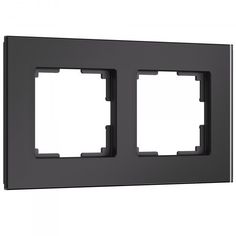 Рамка для розетки / выключателя на 2 поста Werkel W0023108 Senso черный soft-touch