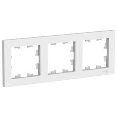 Рамка Systeme (Schneider) Electric Atlas Design ATN001303, лотос, 3-постовая универсальная