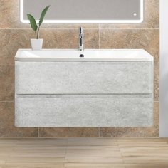 Тумба для комплекта BelBagno Albano 100 подвесная, cemento verona grigio