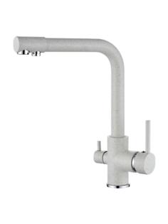 Смеситель для кухни Ledeme L4055W-3 под фильтр, латунь, белый