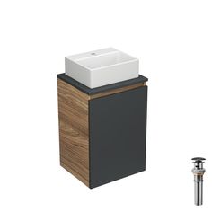 Комплект для ванной,3 предмета Bau (Тумба Bau Blackwood 40,раковина BAU, выпуск) Bauedge
