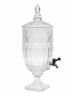 Кувшин с краном. Lenardi. Форма "Самовар", рисунок "Камея (прозрачный)". 4,5 л. Подарочная