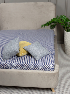 Простыня на резинке Galtex Комфорт 180х200х20 Виши темно-синий