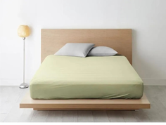 Простыня на резинке Ночь Нежна Нежный лимон 634 Поплин гл/кр 200х200х20