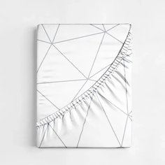 Простыня на резинке Ночь нежна Грань поплин, белая, 160х200х20 см, 1 шт.