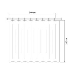 Штора для ванной комнаты IDDIS Basic B40P224i11