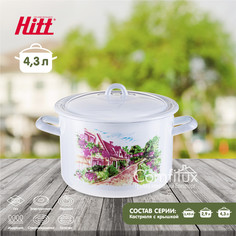 Кастрюля HITT Деревня 2,9 л цилиндр. с эмал. кр.