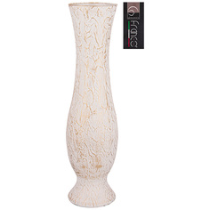 Ваза Franco Oregon Tailor gold white 70см стекло 316-1713_