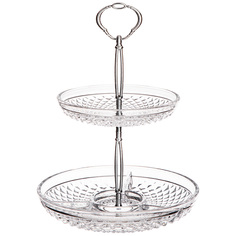 Этажерка двухъярусная Alegre Glass 19x14x26 см