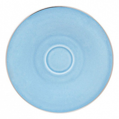 Блюдце чайное Porcel ballet Silver Rain 17 см голубое