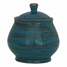 Сахарница Porcelana Bogucice Alumina Nostalgia Lazur синяя 300 мл