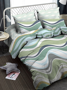 Комплект постельного белья Amore Mio Gold, 2 спальный, сатин, пододеяльник на молнии