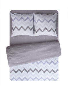 Комплект постельного белья Amore Mio Eco cotton 1,5 спальный бязь зигзаг бежевый