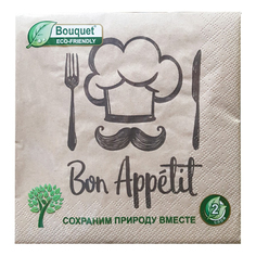 Салфетки бумажные Bouquet Bon Appetit 2 слоя 33 х 33 см 25 шт