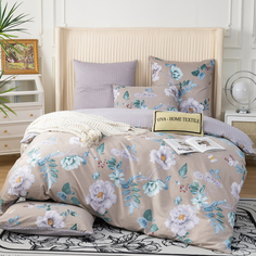 Комплект постельного белья Делюкс Сатин Ситрейд Евро Viva - Home Textile