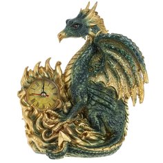 Фигурка декоративная Дракон с часами Remeco Collection 796410 ААх1, 18х10х21 см