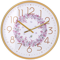 Кварцевые настенные часы пластиковые 30,5см Lefard Lilac 221-354