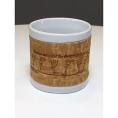 Кружка Береста белая Роскошь природа, фарфоровая, малая