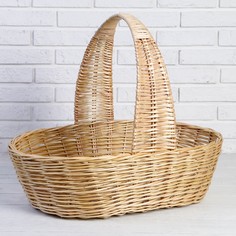 Корзина продуктовая, 62?41?18/50 см, ручное плетение, ива No Brand
