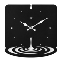 Часы настенные, серия: Интерьер, "Капля", плавный ход, h-27 см Рубин