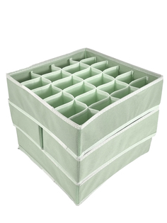 Набор органайзеров для хранения вещей и одежды URM D01235 с ячейками мятный 4 шт