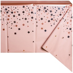 Скатерть фольгированная Веселая затея КонфеттиParty розовая 130х180