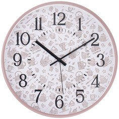Кварцевые настенные часы пластиковые 30,5см Lefard Coffee time 221-357