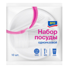 Набор одноразовой посуды Aro полистирол 10 персон 30 шт