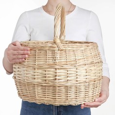 Корзина Грибная, №4, 38?32?42 см, 15 л, ручное плетение, лоза No Brand