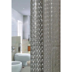 Штора для ванной с 3D эффектом / 180 х 180 см / цвет темно-серый Mirus Group