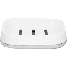 Мыльница Gloss пластик цвет белый Аквадекор